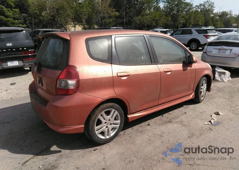 2007 Honda Fit Sport из США, поврежденный, VIN JHMGD38677S022586